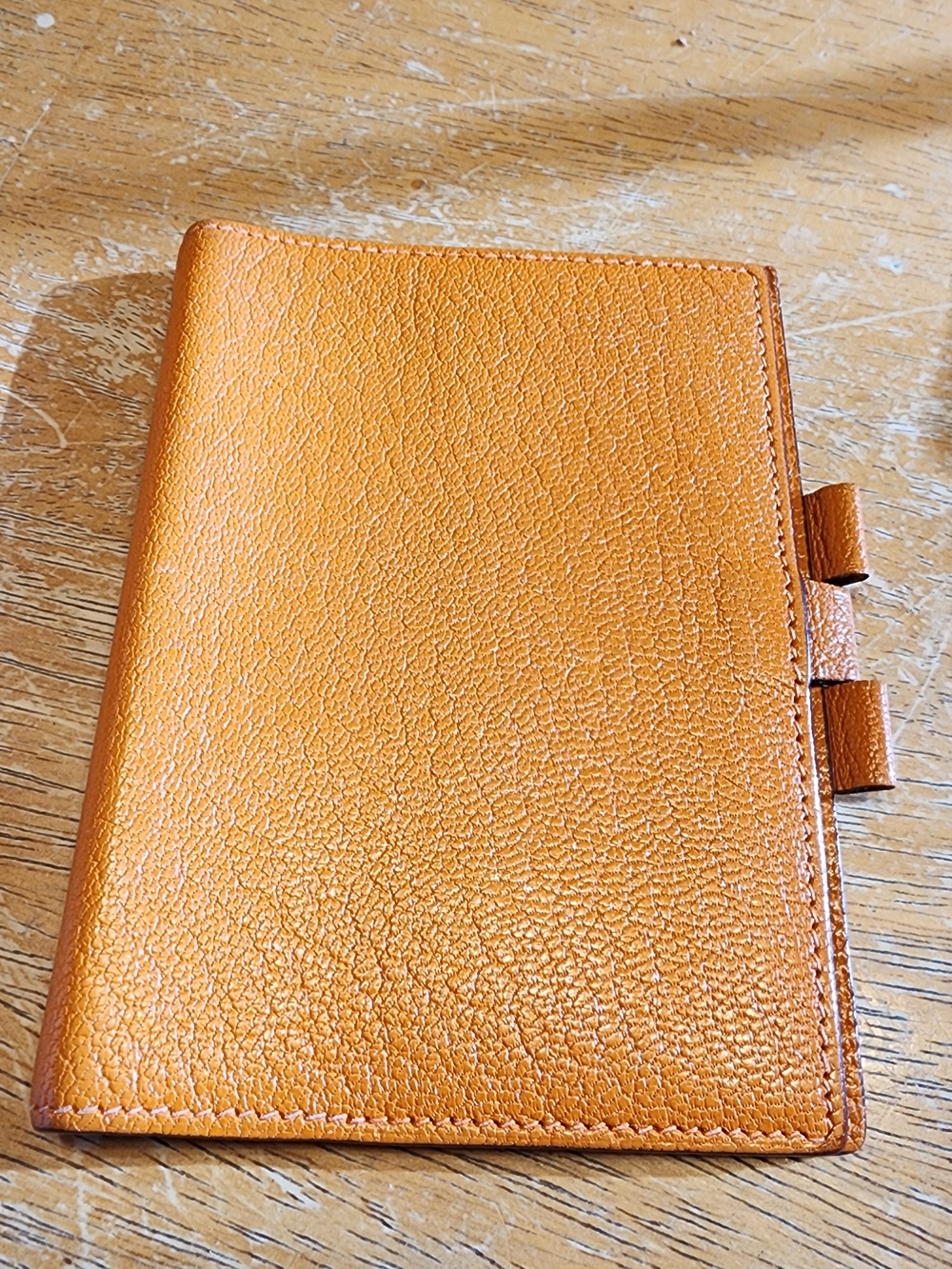 Hermès Orange Chevre Leather Vision Agenda Cover